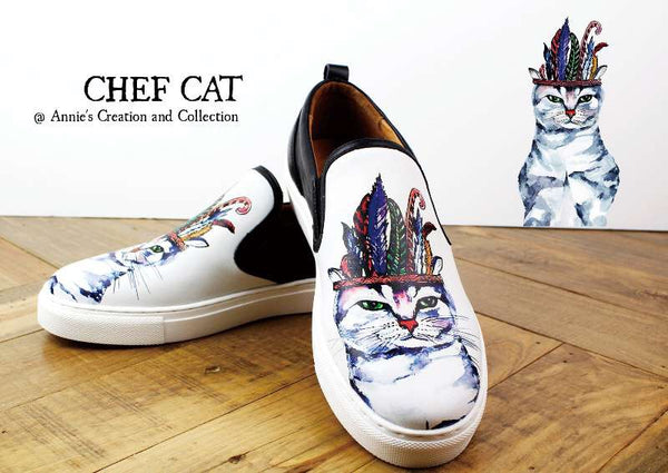Leather shoes-Chef cat