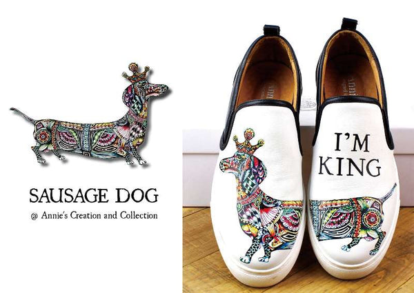 Leather shoes-Sausage dog