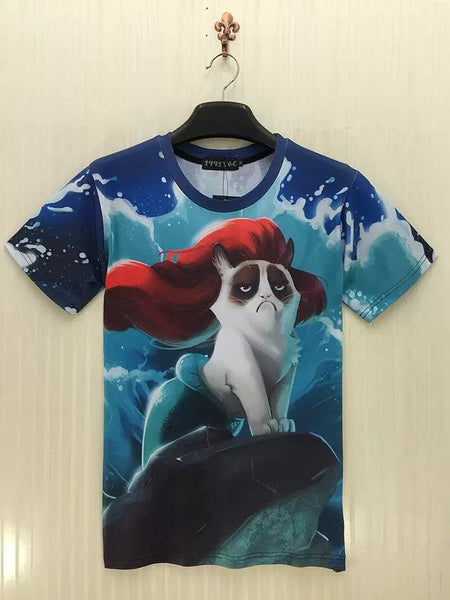 3D T-shirts-The Little grumpy Mermaid
