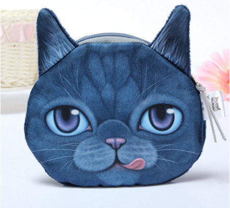Coin purse-3d cat group1