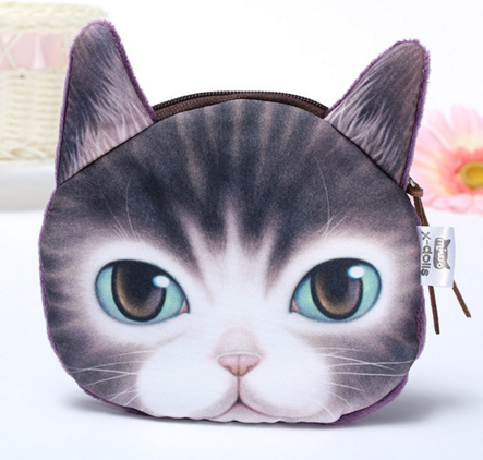 Coin purse-3d cat group1