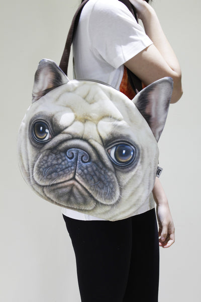 Dog 3D printed large shoulder bag