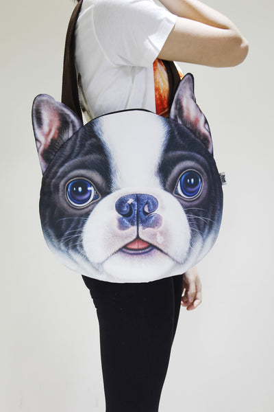 Dog 3D printed large shoulder bag