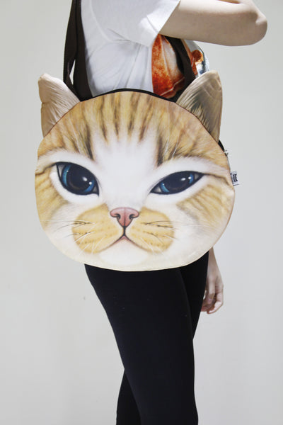 Cat 3D printed large shoulder bag