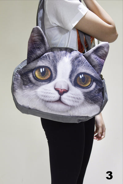 Cat 3D Printed Large shoulder bag