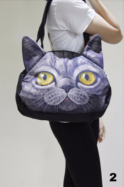 Cat 3D Printed Large shoulder bag