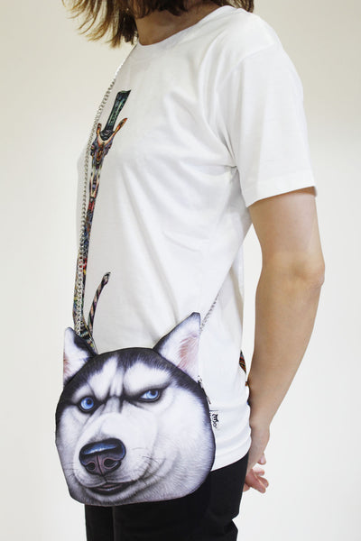 DOG 3D printed shoulder bag-Long chain strap