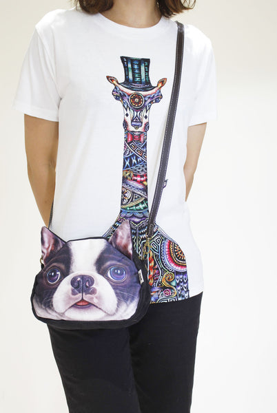 Dog 3D Printed shoulder bag-Long strap