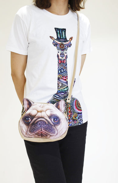 Dog 3D Printed shoulder bag-Long strap