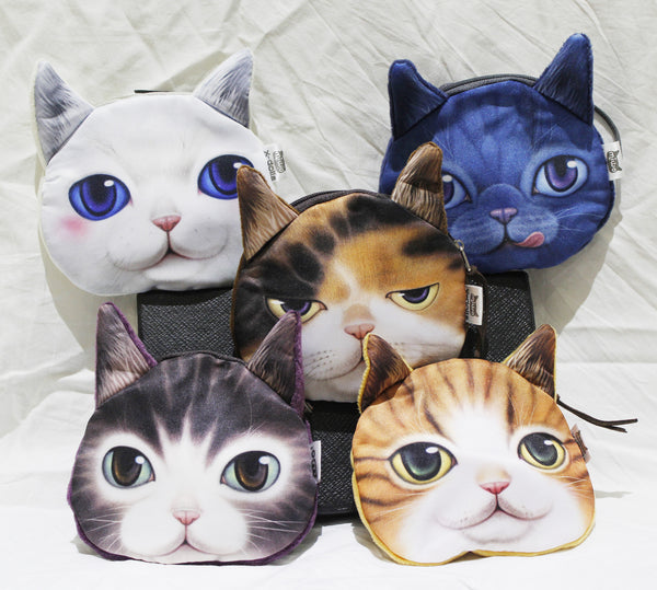 Coin purse-3d cat group1