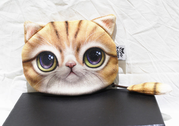 Large Coin purse-3d Cat group