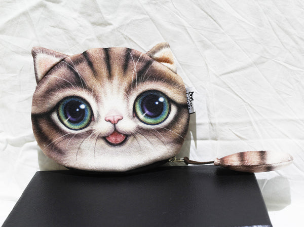 Large Coin purse-3d Cat group