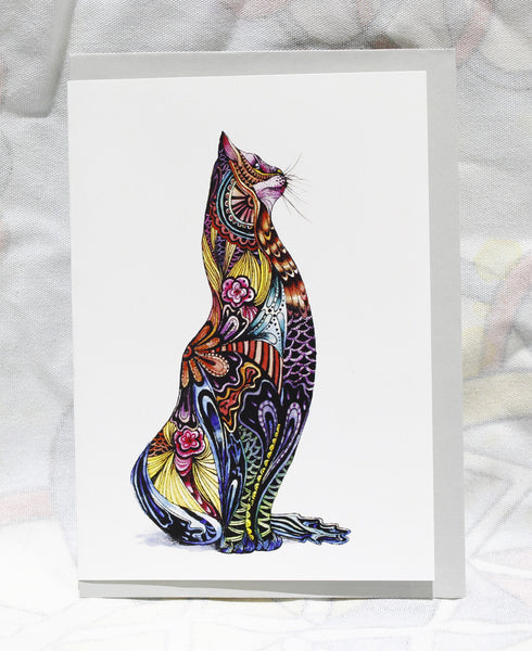 Greeting cards-Colorful Cat