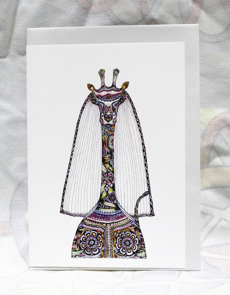 Greeting cards-Bride Giraffe