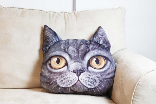 Cushion-3D Cat Black