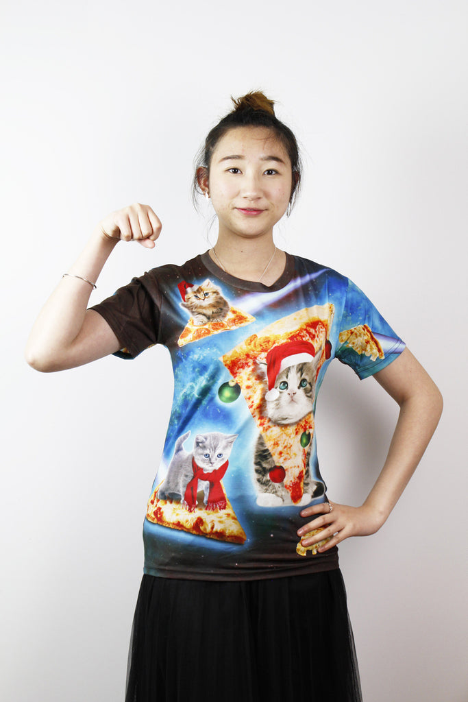3D T-shirts-X'MAS pizza cat – Annie's creation and Collection