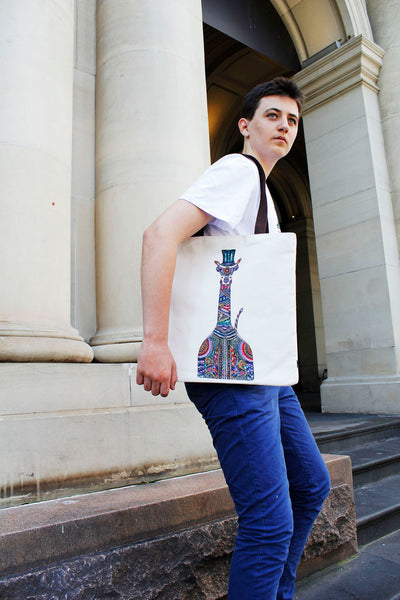 Tote bag-Groom Giraffe