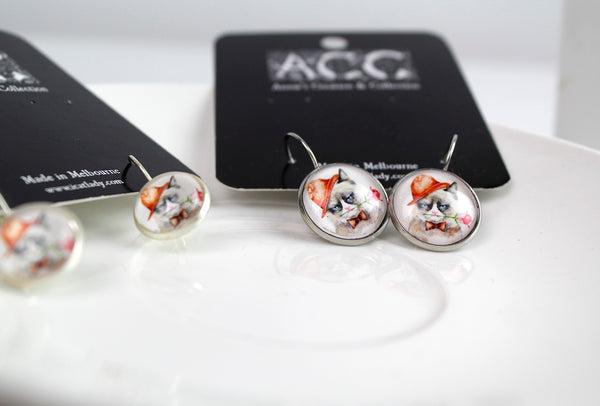 Earrings-Grumpy cat