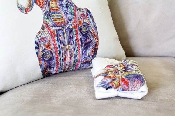 Cushion & cover-Cockatoo