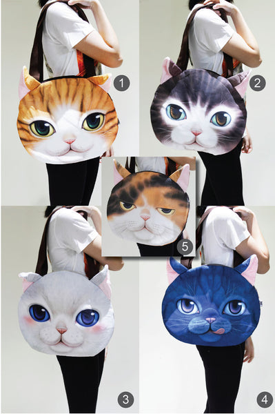 Cat 3D printed large shoulder bag