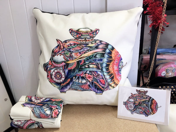 Cushion & Cover-Miss Great pig