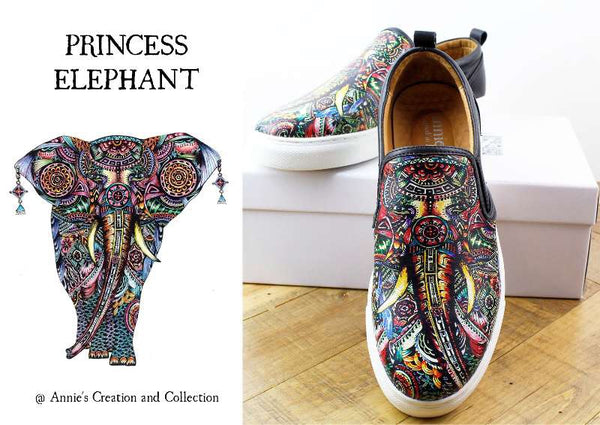 Leather shoes- Princess Elephant