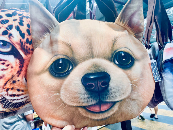 Dog 3D printed large shoulder bag